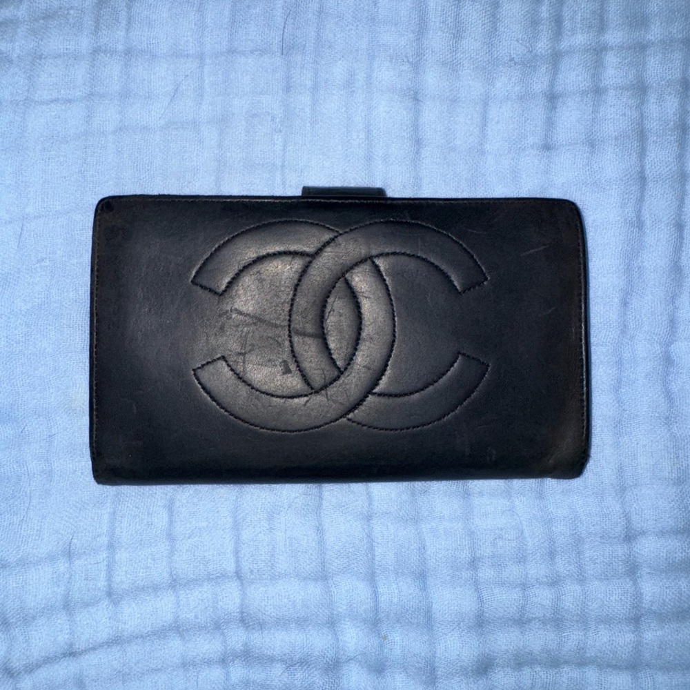 CHANEL Black Leather Clutch